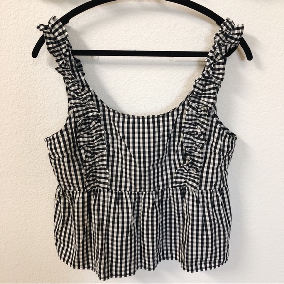 Forever 21 Tops - Gingham Top Forever 21 Size L NWOT
